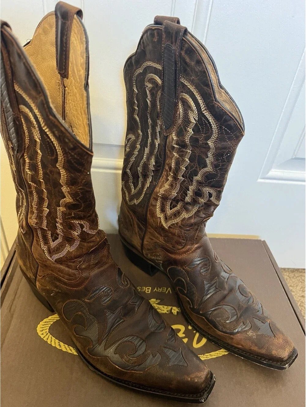 JB Dillon Cowboy brown Mens’ Boots USA size 10.5.